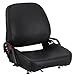 Bestauto Universal Folding Forklift Seat Economy Contoured Forklift Seat for Komatsu Style Foldable Forklift Seat with Retractable Seatbelt and Adjustable Backrest
