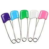 KingWinX Baby Safety Diaper Pins, Pack of 20 Pcs Small Size Mixed Colors