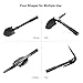 OUTLIFE Foldable Military Shovel - Mini Emergence Survival Compass Spade Entrenching Tool with Carrying Pouch for Camping, Hiking, Backpacking, Gardening with Rubber Handle