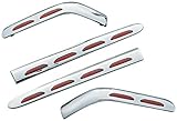 Kuryakyn 3202 L.E.D. Saddlebag Molding Set With Red Lens (4 pcs)