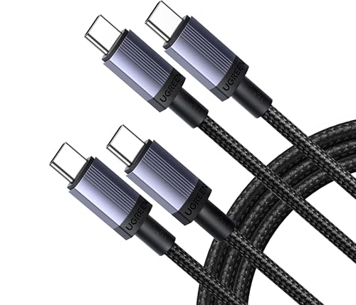 UGREEN 240W USB C to USB C Cable 2 Pack PD 3.1 Fast Charging Cable, Type C Charger Cord Compatible with MacBook Pro/Air, HP Laptop, iPad Pro/Air, iPhone 17/16/15, Galaxy S25 Ultra, 1M 2Pack New Series