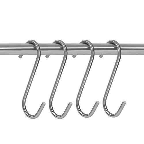 image for LuckIn S Hooks Stainless Steel S Shaped Hooks Heavy Duty Hanger Hook f