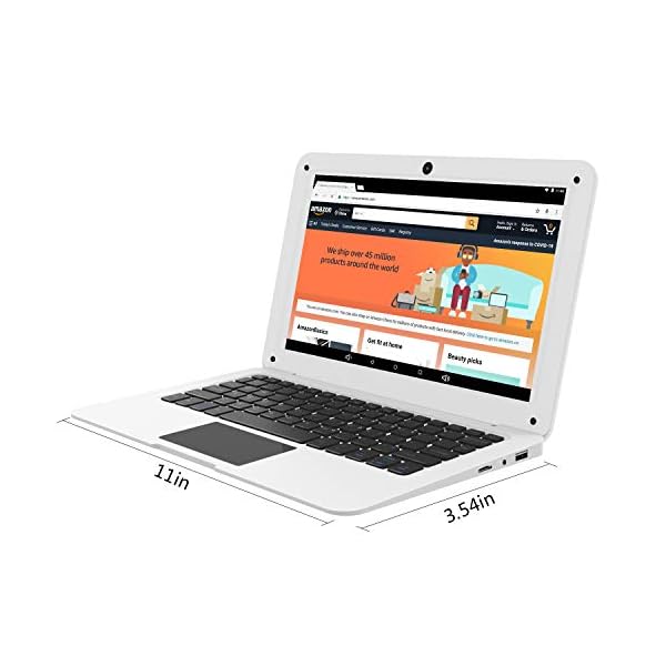 1068A64-Android-OS-Laptop101-Inch-IPS1280800-Display-Built-in-WiFi-Front-Camera-BluetoothMini-Netbook-pc-101-White-16GB 1068A64 Android OS Laptop,10.1-Inch IPS(1280*800) Display, Built-in WiFi, Front Camera, Bluetooth,Mini Netbook pc (10.1…