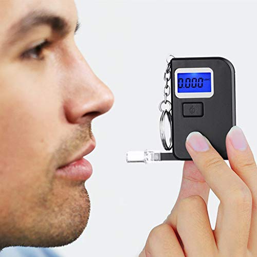 Itlovely Alcohol Breathalyser Portable Sensitive Breath Tester Accurate Digital Display LCD Lights Convenient Lightweight Pocket Size