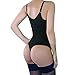 Shymay Women's Firm Control Shapewear Seamless Open Bust Bodysuit Body Shaper, Black, Tag size L=US size Small
