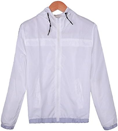 Ronald Turner Jackets Women Women'S Hooded Basic Jacket Casual Thin Windbreaker Female Outwear Women Coat White M