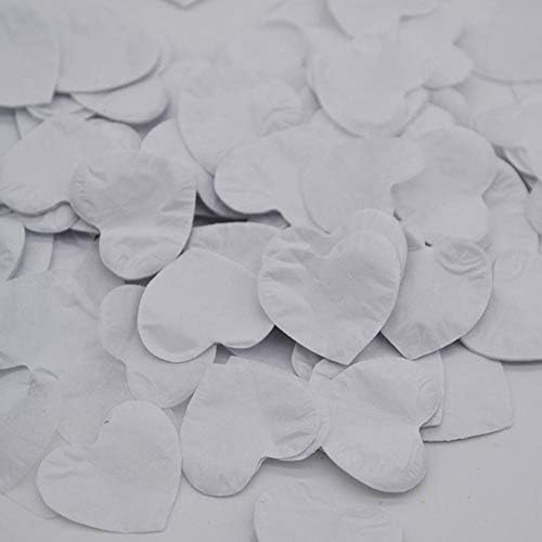 5000 Pcs Paper Confetti Tissue Heart Tissue Confetti for Wedding Party by YONGSNOW (HC01 White)