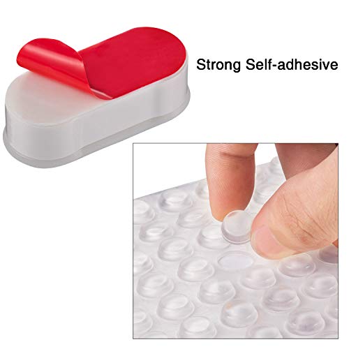 Blulu 8 Pieces Toilet Seat Bumpers Toilet Bumper Kit and 64 Pieces