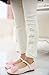 Romapig Winter Kids Girls Lace Flowers 2-6 Years Legging Pant (7, Beige)