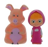 Baby Funny Piggy Figures Toys for Toddlers Masha and the Bear Set for Bath Girl and Boys Masha y el Oso para niÃ±os â€¦