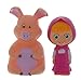 Baby Funny Piggy Figures Toys for Toddlers Masha and the Bear Set for Bath Girl and Boys Masha y el Oso para niños …