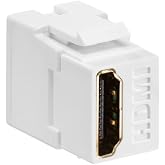 Leviton Feed Through, QuickPort HDMI Connector, 40834-W, White