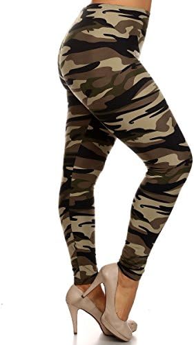 World of Leggings Risky Business Camouflage Leggings - Plus Size