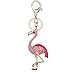 Keychain, Polytree Cute Flamingo Alloy Rhinestones Pendant Car Keyring Bag Charm Gift