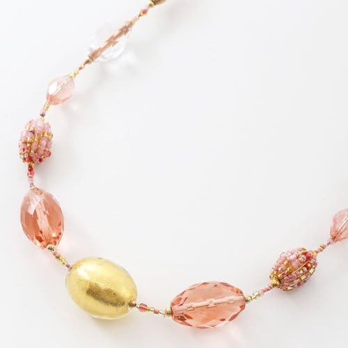 Amazon ベネチアンガラス ネックレス ロング グラデーション ピンク キアラ デザイン イタリア製 ベネチアングラス ネックレス 通販