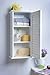 Homecharm-Intl 13.8x5.9x21.6-Inch Wall Storage Cabinet,Louvered Door,White(HC-057)
