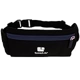 Sumaclife Workout Waist Pack Running Belt for Samsung Galaxy S8+ / S8 / J7 V / J3 Emerge / C5 C7 Pro / A5 A7 2017 / Amp Prime 2 / Xcover 4 (Black/Blue)