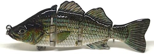 4" & 6" Fishing Swimbait Lure Life-Like Perch Rainbow Crappie Bluegill Striper (C, 4 Inches)