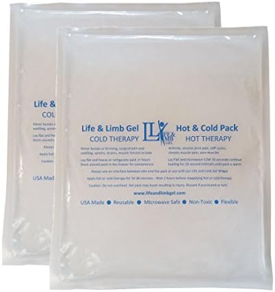 Hot and Cold Thermal Therapy Gel Ice Pack Medium 10" x 12" By Life &amp; Limb Gel (2)