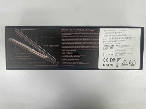 UNOISETION Flat Iron Hair Straighteners for Women with Negative Ion Hair Care, Advance 3D Floating Plates with Vibration, 15S Fast Heating, Up to 260°C, Hair Straighteners and Curlers in One