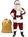 ADOMI Santa Claus Costume for Men Adults Santa Suit 11pcs Mens Red Deluxe Christmas Clause Outfit Cosplay Vacation Suits Set 2XL