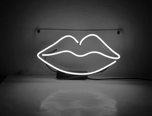 Birthday Christmas Love Kiss Lip Anniversary Gifts Neon Beer Sign Wall Home Decor Lamp Light Night Funny Custom for Room Beer Bar Garage Office Bedroom Wedding Party Holiday