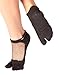 SHASHI Sparkle Mesh Socks for Women – Shimmer, Split Toe Non Slip Socks for Barre, Yoga and More (Black, Small)