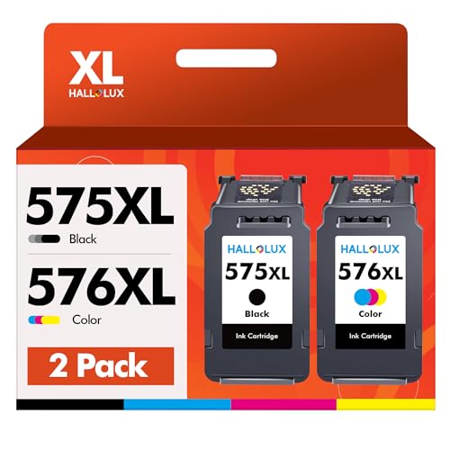HALLOLUX PG-575XL CL-576XL Multipack Cartridge Replacement for Canon 575 XL 576 XL for Canon PIXMA TS3550i TS3551i TR4750i TR4751i (Black, Colour)