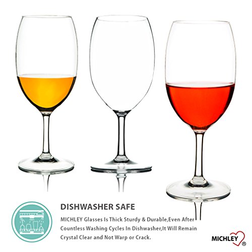MICHLEY Unzerbrechlich Tritan-Kunststoff weinglaeser, rotwein trinkglas, gläser fur Camping Party, BPA-frei 570 ml… – Bild 4
