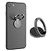 ICHECKEY Finger Ring Stand 360° Rotation Cell Phone Ring Stand Holder Grip Kickstand Universal Mobile Phone Ring for iPhone 7 7 Plus 6S 6, Samsung Galaxy S6 S7 S8 S8 Plus, Note, LG (Black)