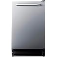 Summit 15” Wide Drain-Free Built-in Icemaker, Panel Ready (Panel Not Included)- BIM26 (Stainless Steel, RHD)