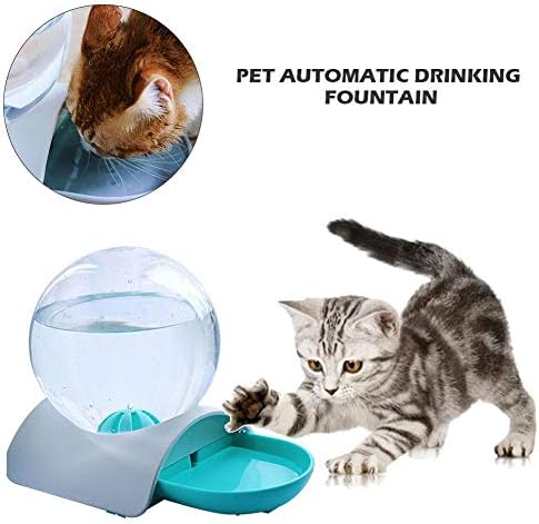 Pet Cat Water Fountains Cats Water Fountain Water Dispenser Pets Automatic Fountain with Spherical Water Bottle Pet Gravity Water Dispenser