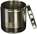 nu steel Triune Q-tip Jar Holder in 3-Tone Shiny Gray Stainless Steel for Bathrooms & Vanity Spaces