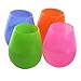 Kuke Set of 4 Unbreakable Silicone Wine Glasses,Food Grade Flexible Stemless Drinking Cups 9 Ounce
