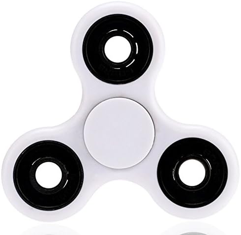 Wukelili Tri Fidget Hand Spinner, Ultra Fast Bearings, Finger Toy, Great Gift for ADD, ADHD, Anxiety, and Autism Adult Children(White)