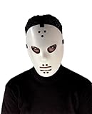 Hockey Goalie Jason Molded PVC With Glow Face Adult Costume Mask