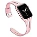 Wearlizer Womens Rose Pink Leather Compatible with Apple Watch Bands 42mm 44mm 45mm 49mm for iWatch Special Triangle Hole Strap Wristband Sport Replacement Bracelet Series SE Ultra 8 7 6 5 4 3 2 1