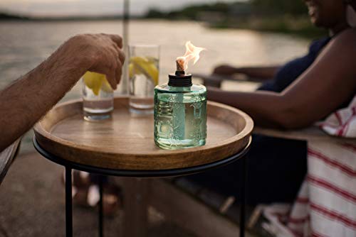 TIKI Brand  1118129 Set Sail Glass Table Torch 3-Pack 5.5-inch, Green - Thumbnail 2