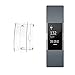 Ultra Slim Soft Full Cover Case for Fitbit Charge 2, Crystal,TPU Protective Casing Scratch Proof Transparent Frame Shell Accessories for Fitbit Charge 2 Watch (Clear 1PCS)