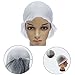 Highlighting Silicone Cap with Hook, Amariver Reusable Hair Color Salon Dye Silicone Caps with Metal Hook Needle Frosting Tipping Tools for Dyeing Highlighting Hair, White