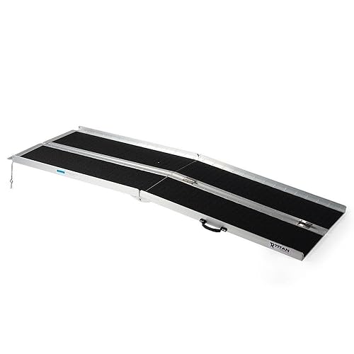 Titan Ramps 7' Multi-Fold Aluminum Wheelchair Ramp - 600 lb. Capacity ...