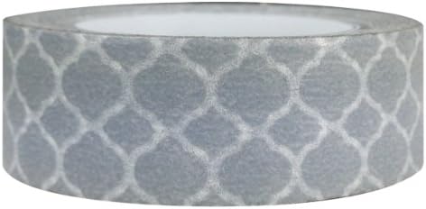 AllyDrew Colorful Patterns Japanese Washi Masking Tape - Grey Marrakech Trellis
