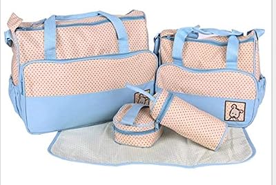 SADAN Multi Function Diaper Nappy Changing Tote Shoulder Bag w/Bottle Bag & Mat