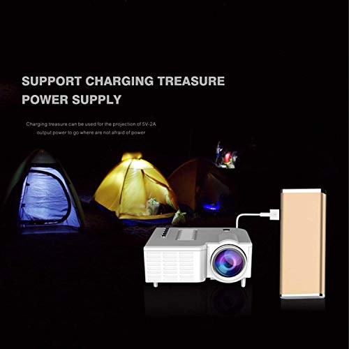 Peppydazi UC28B Portable HD 1080P Mini LED Projector with USB TV AV for Home Office Cinema Theater Entertainment Multimedia - Thumbnail 3