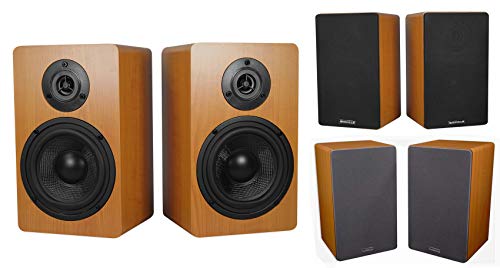 2 Rockville RockShelf 58C 360W Wood 5.25″ Home Theater Bookshelf Speakers/8 Ohm