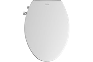 AQUATIZ Elongated Bidet Toilet Seat with Soft Close, Non-Electric Bidet Toilet Seat with Self Cleaning Dual Nozzles, Fit Elongated Toilet Seat, Bidet Attachment