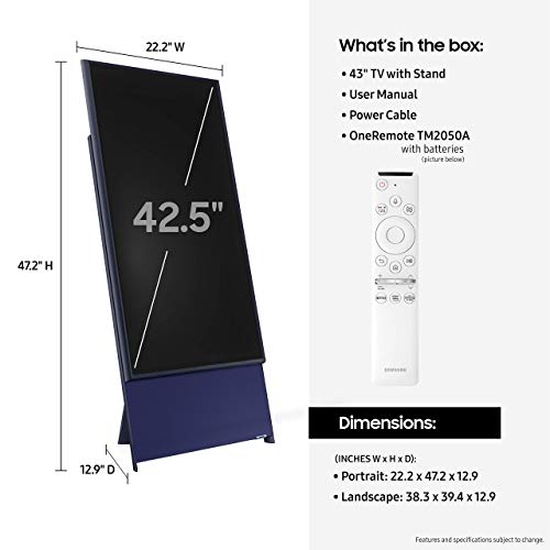 Samsung QN43LS05TA 43" 4K QLED Ultra High Definition Sero Series Smart
