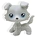 GOOD LUCK CHARM LPS Collection LPS #363 Grey White Collie Puppy Dog Figure Toys