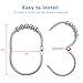 Amazer Shower Curtain Rings, Shower Curtain Hooks Rust Proof Metal Wide Shower Curtain Rings Hooks for Bathroom Shower Rod Curtains, Polished Chrome, Set of 12