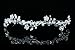 Flower Wreath Bridal Prom Headband Tiara - Faux Pearls Silver Plated T469